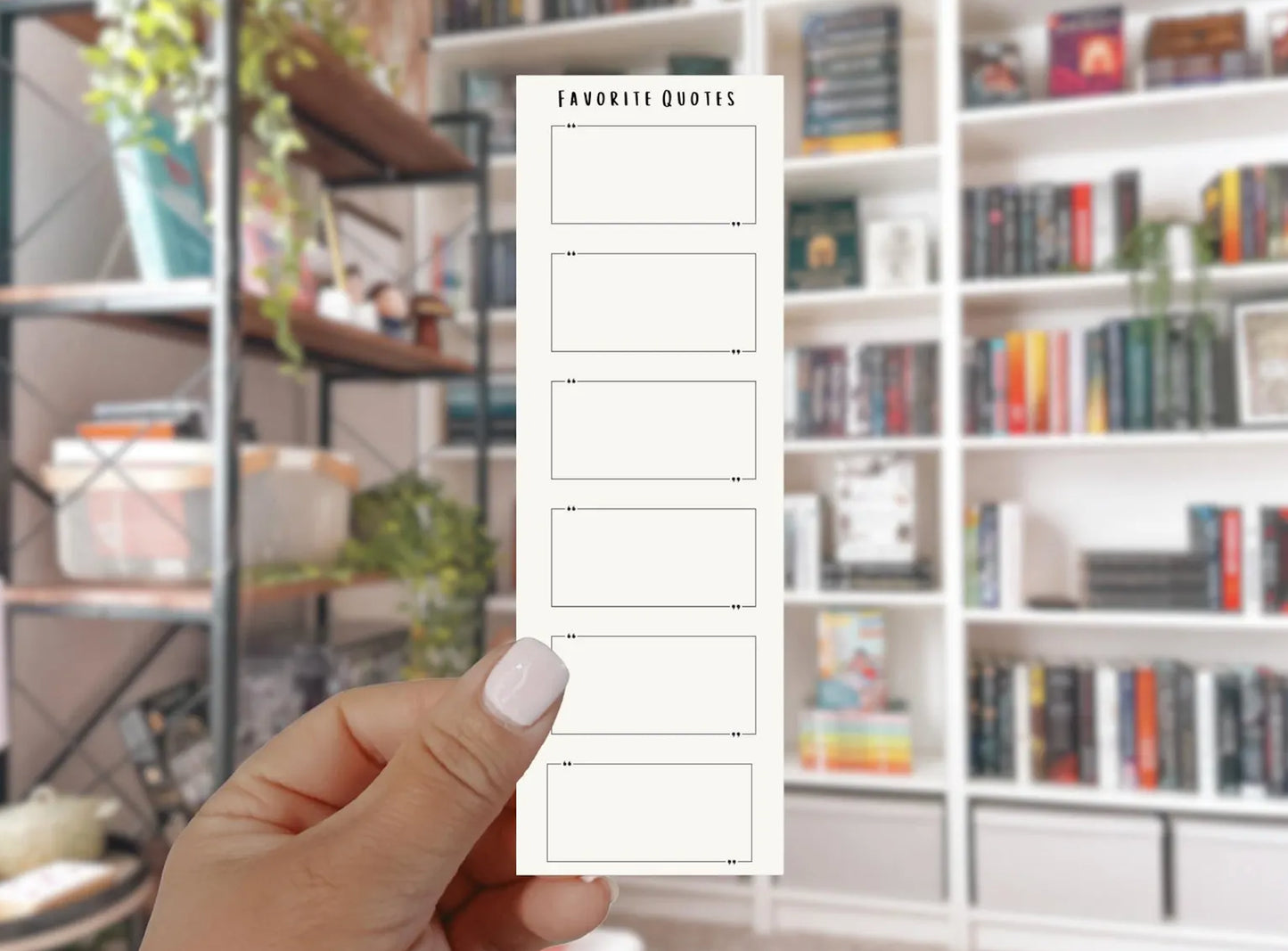 Favorite Quotes Bookmark