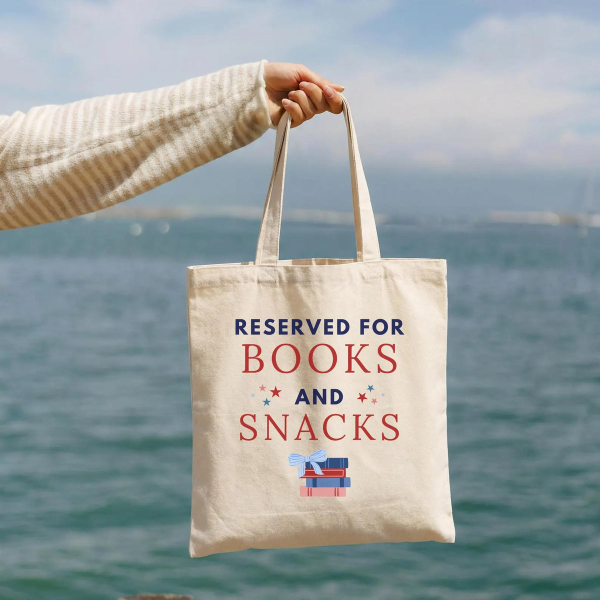 Reserved for Books and Snacks Canvas Tote