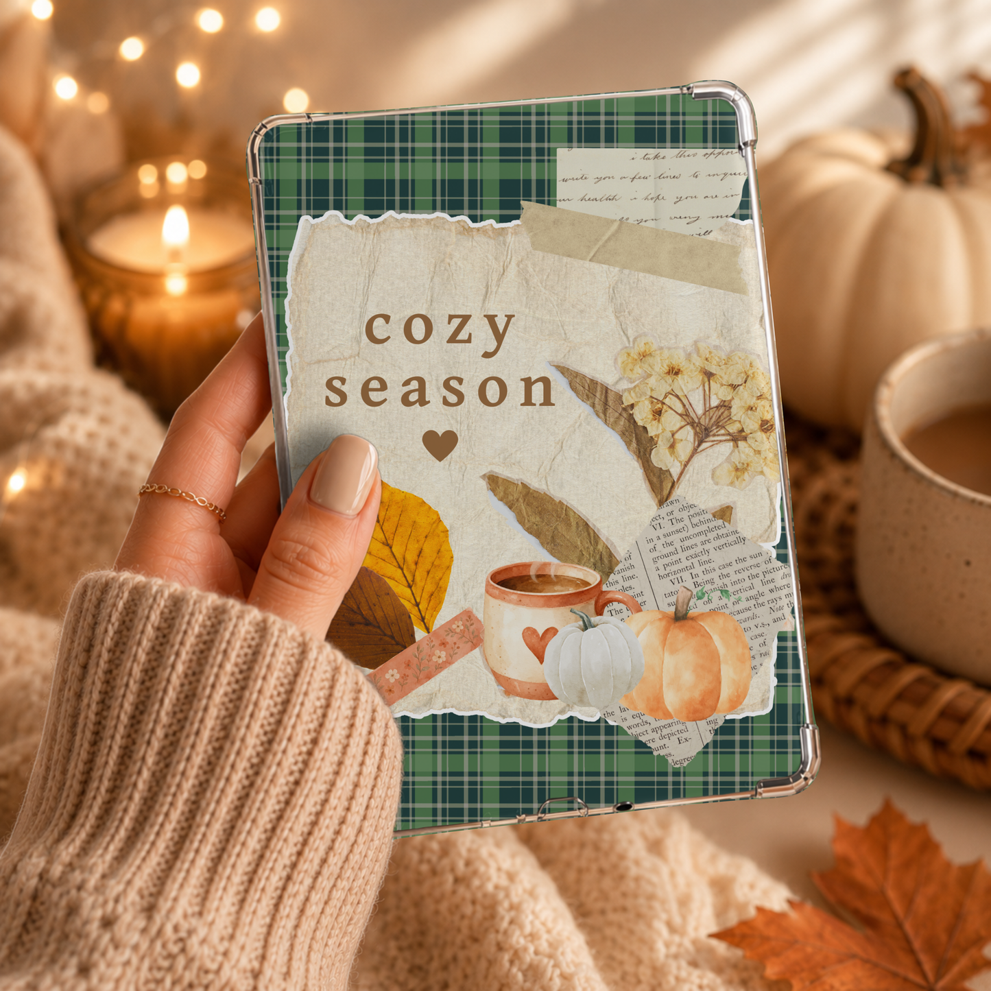 Cozy Season Autumn Kindle Insert