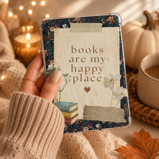 Books Are My Happy Place Autumn Kindle Insert