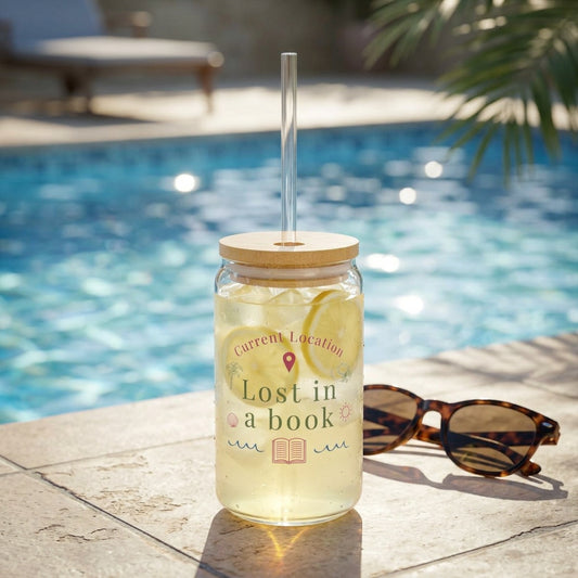 Lost in a Book 16oz Sipper Glass
