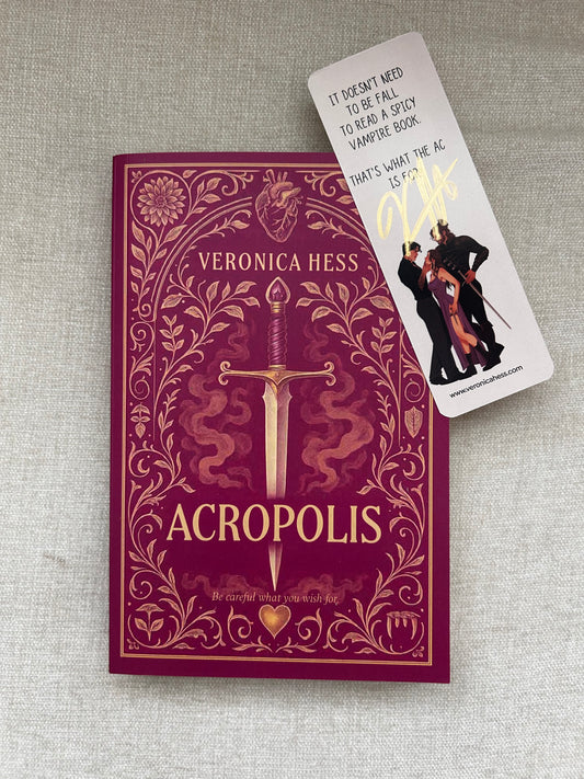 Acropolis by Veronica Hess (SIGNED BOOKMARK)