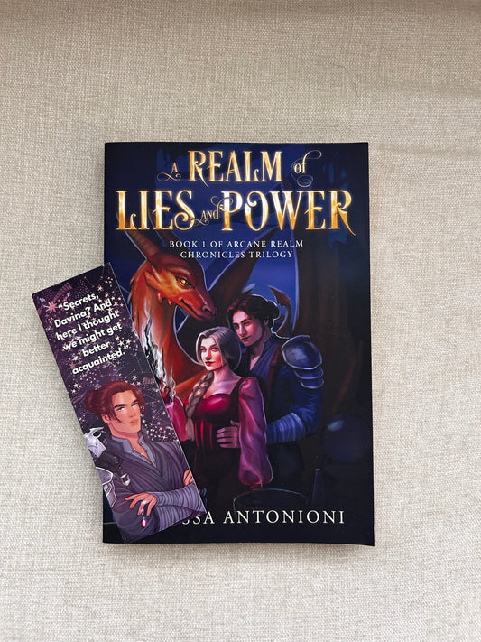 A Realm of Lies and Power: Arcane Realm Chronicles, Book 1 by Larissa Antonioni (SIGNED EDITION)