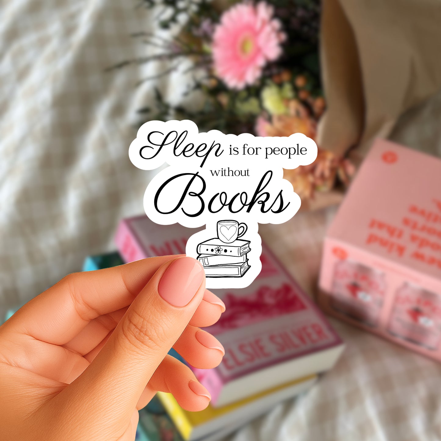 Sleep Is For People Without Books Sticker - 3"