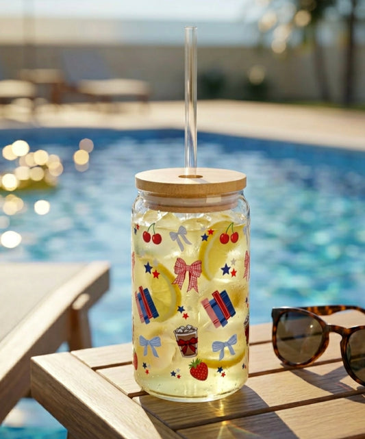 Bookish Coquette Cherries 16oz Glass Can