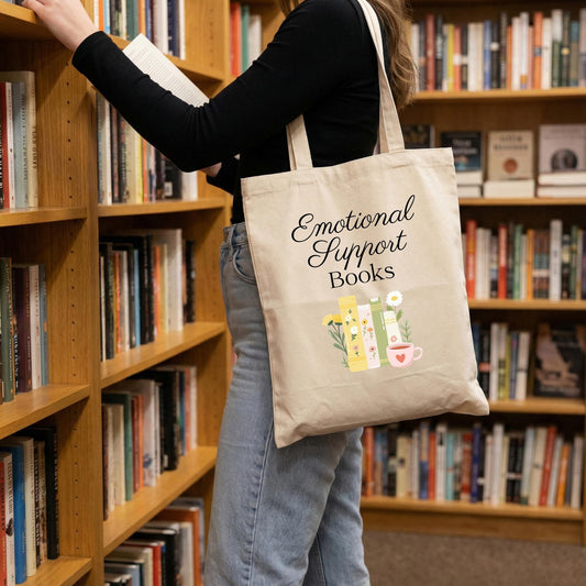 Emotional Support Books Tote Bag