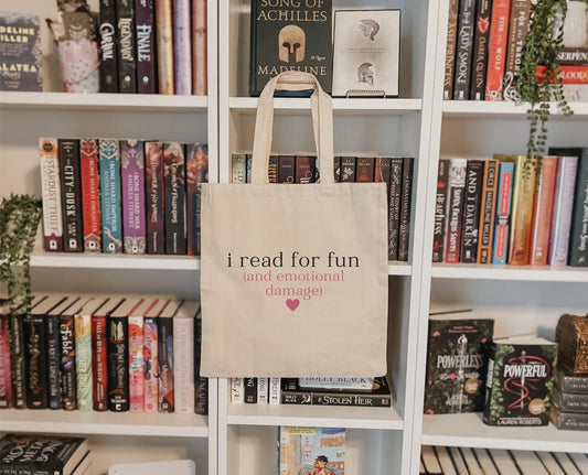 I Read for Fun and Emotional Damage Tote Bag