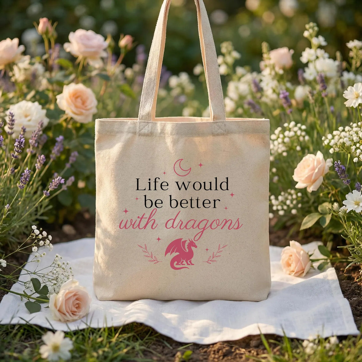 Life Would Be Better With Dragons Tote Bag