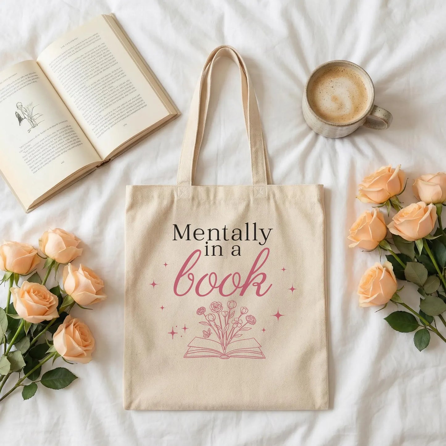 Mentally In A Book Bookish Tote Bag