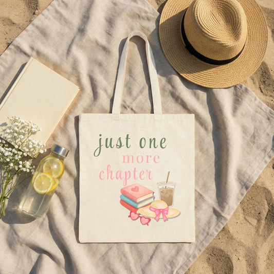 Just One More Chapter Summer Tote Bag